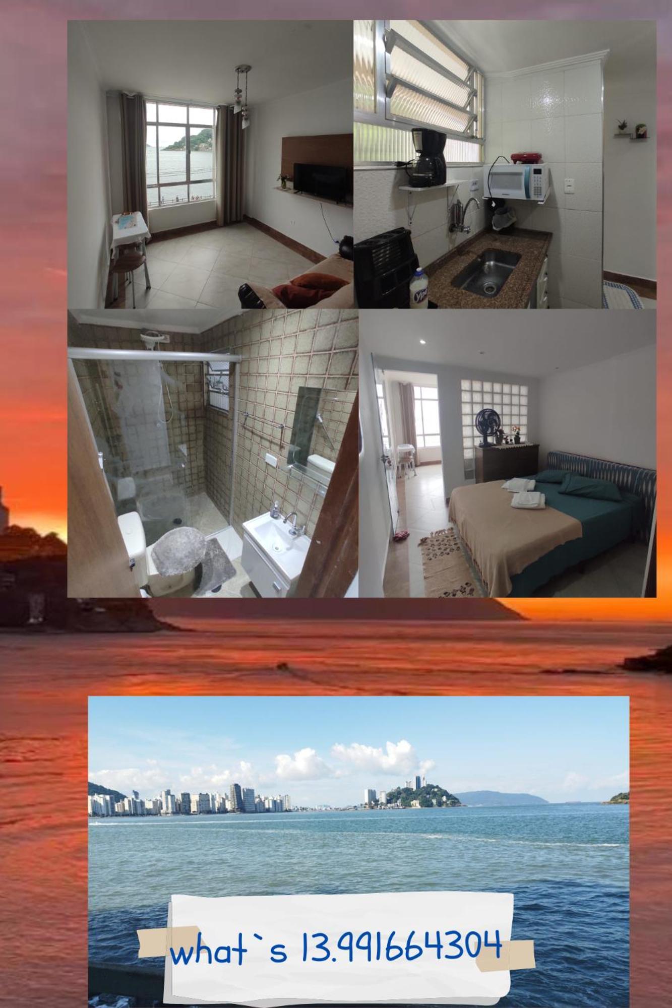Apartamento Vista Ao Mar São Vicente Exterior foto